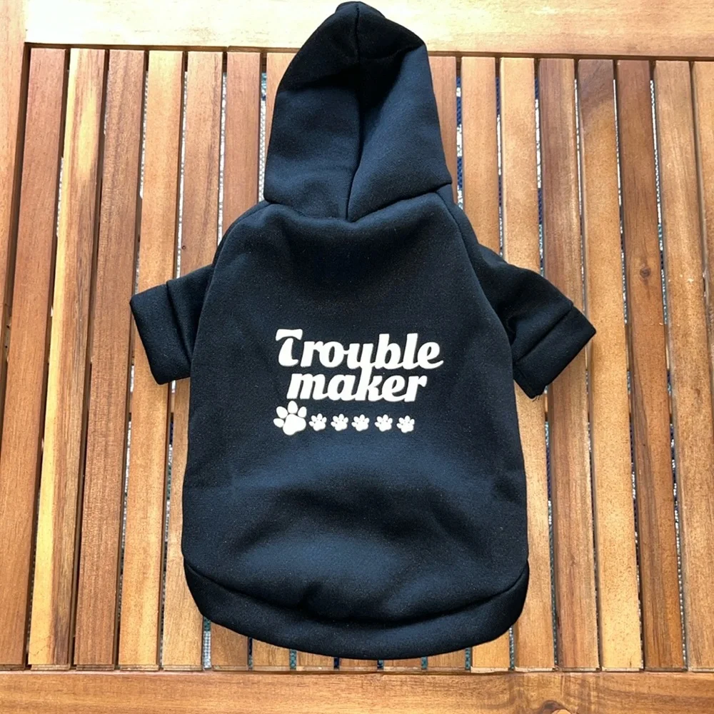 NWT Trouble Maker Dog Hoodie 🖤🐾